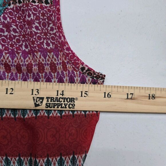 Accidentally In Love Dress Womens Small Multicolor Geometric Boho Hippie Tank - Picture 6 of 10